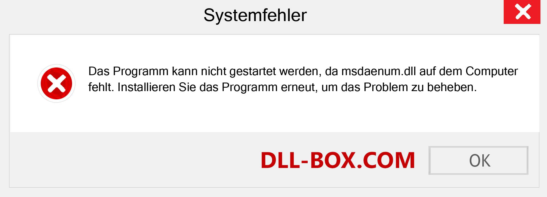 msdaenum.dll-Datei fehlt?. Download für Windows 7, 8, 10 - Fix msdaenum dll Missing Error unter Windows, Fotos, Bildern